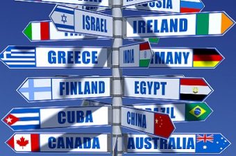placas indicando países