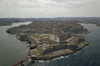 Paisagem em Valetta, na Ilha de Malta