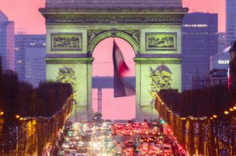 Avenida Champs Elysées, em paris, França