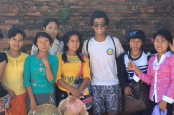 estudante Thomaz Barbosa no Camboja