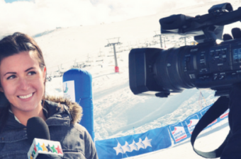 jornalista do programa Young Reporters faz cobertura em vídeo de evento esportivo