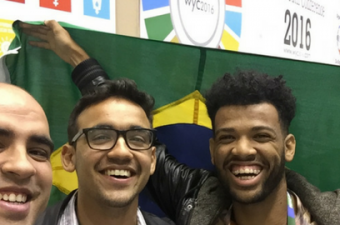 Vinícius Gaby na conferência da ONU