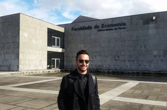 Cezar Mattar durante seu intercâmbio no Porto na Universidade do Porto