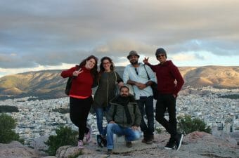 Estudantes durante intercâmbio na Grécia