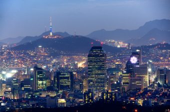 Vista de Seul à noite - intercâmbio na Coreia do Sul