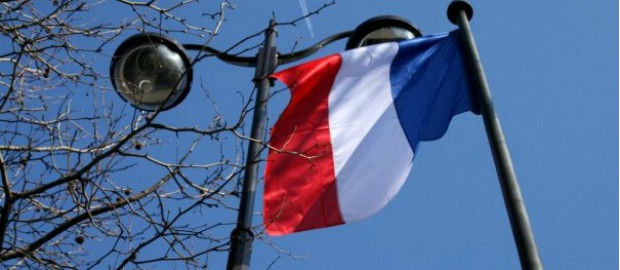 bandeira francesa tremulando