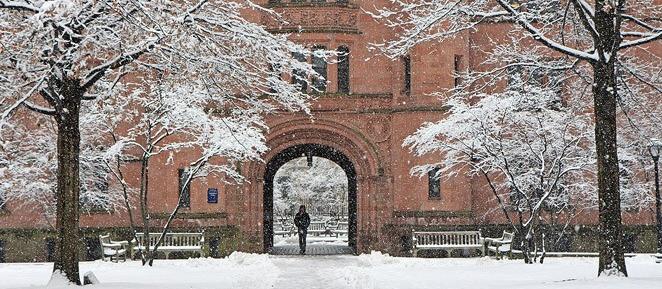 campus de yale no inverno