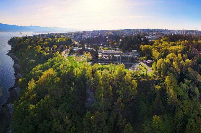 campus da University of British Columbia, a UBC, em Vancouver