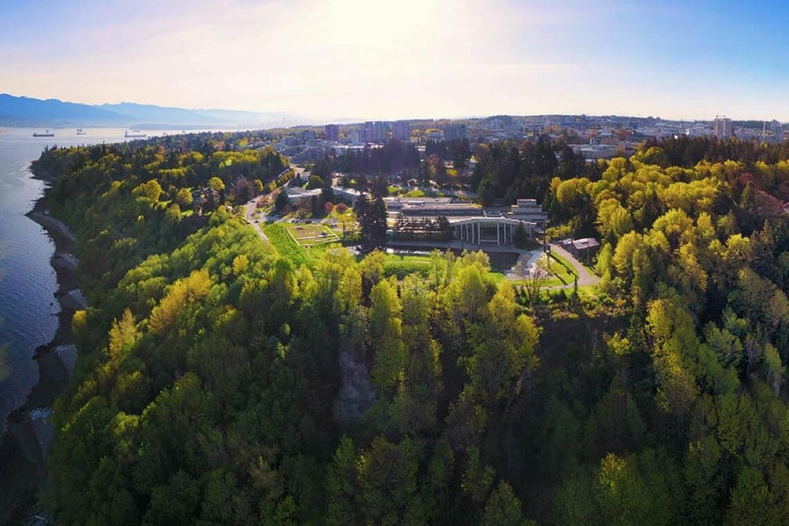 campus da University of British Columbia, a UBC, em Vancouver