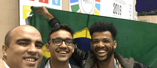 Vinícius Gaby na conferência da ONU