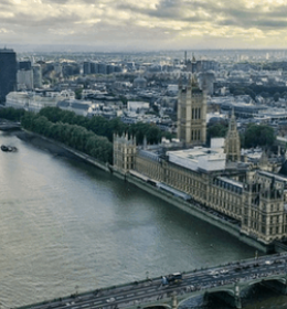 vista panorâmica de Londres, no Reino Unido