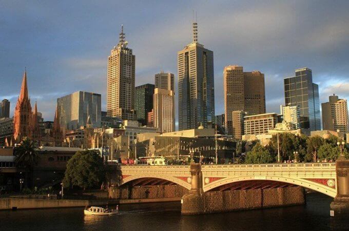 Paisagem de Melbourne, na Austrália.