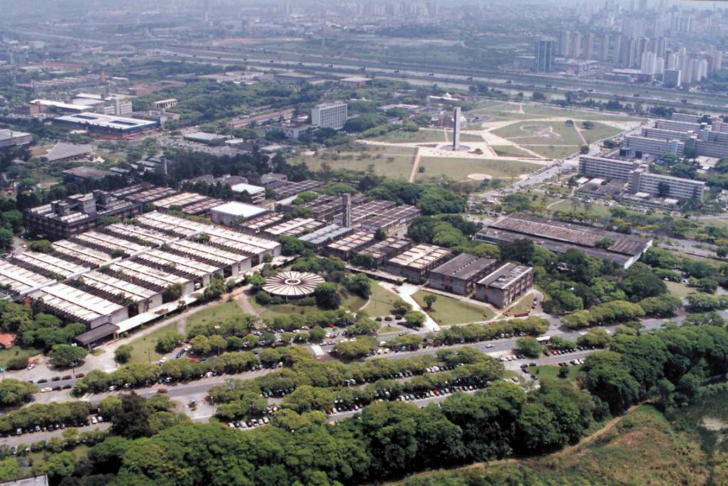 vista aérea da Cidade Universitária da USP