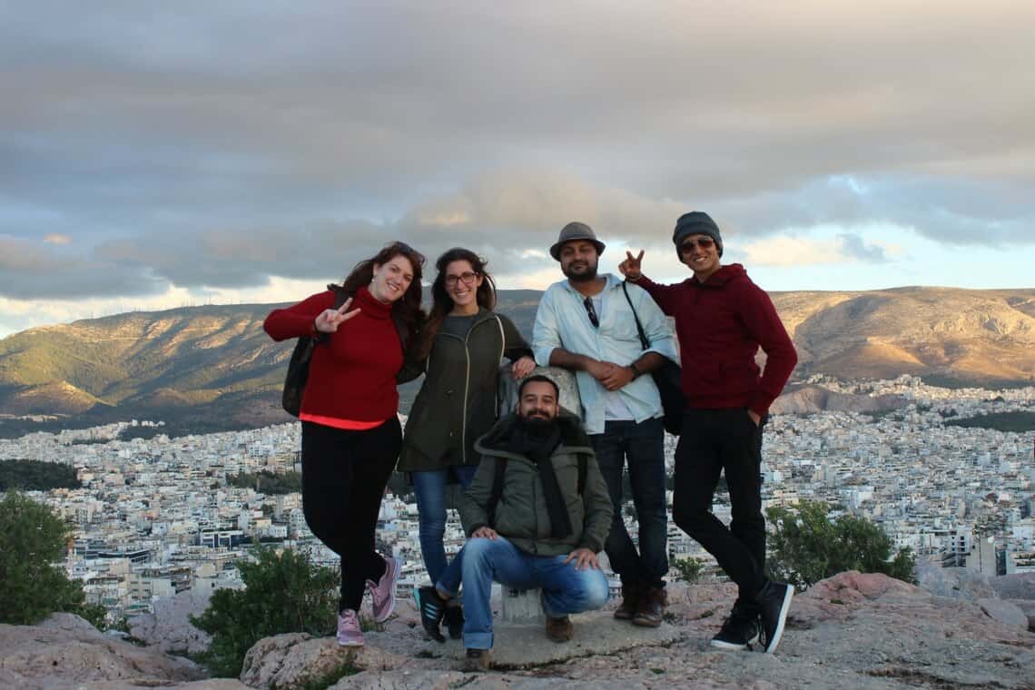 Estudantes durante intercâmbio na Grécia