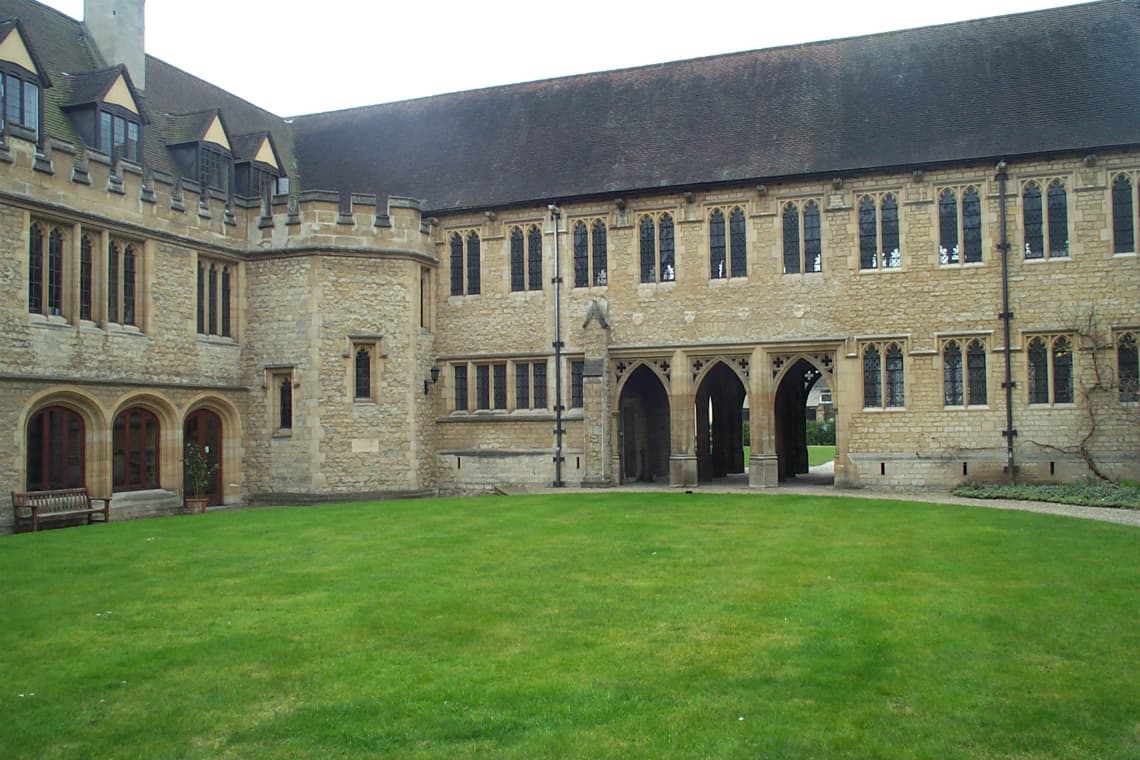 Saint Cross College, na Universidade de Oxford