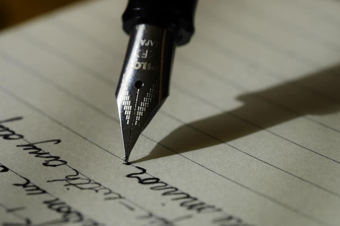 Pena, escrita, caderno, caneta, tinta, escritor, writing