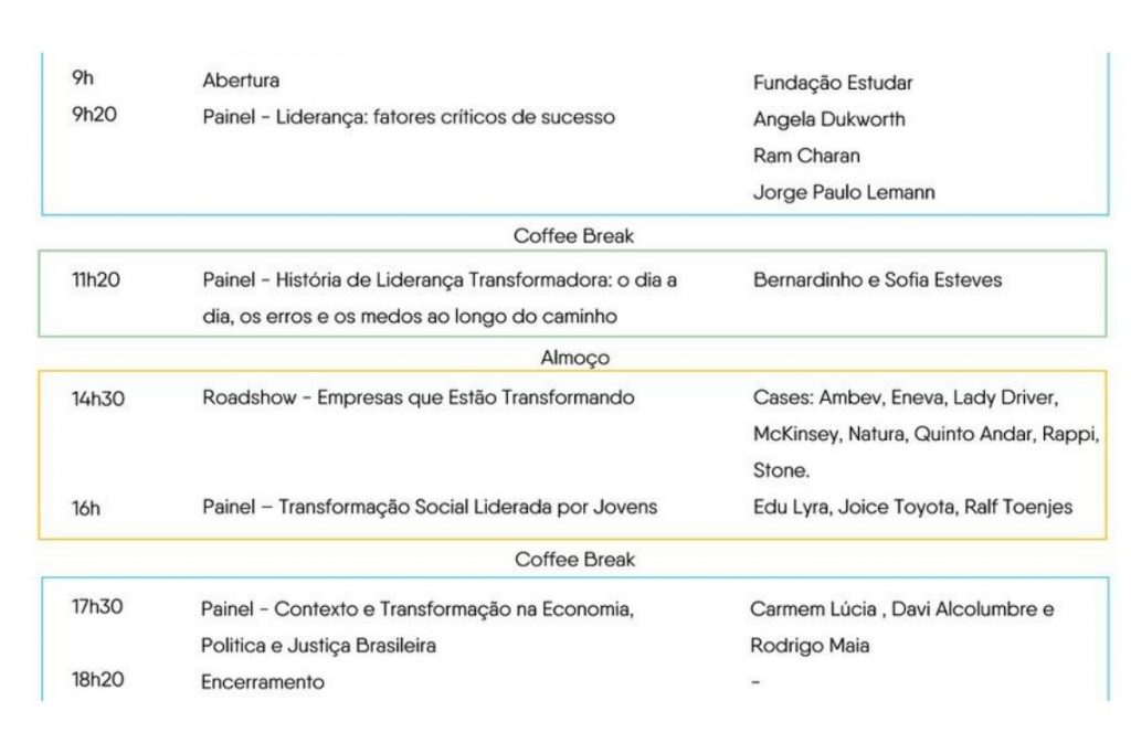 programação lidera