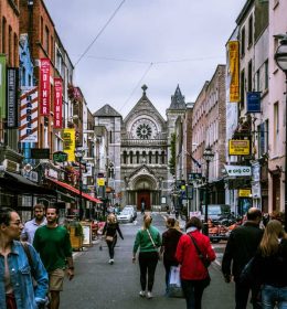 Rua de Dublin na Irlanda