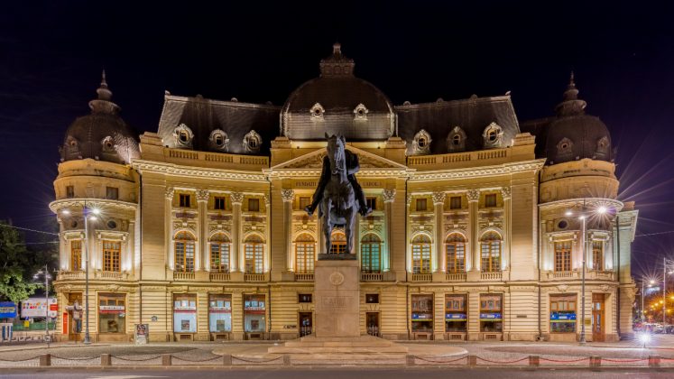 biblioteca central da universidade de Bucareste - estudar na Romenia