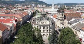 Vista aérea da cidade de Kosice, na Eslováquia