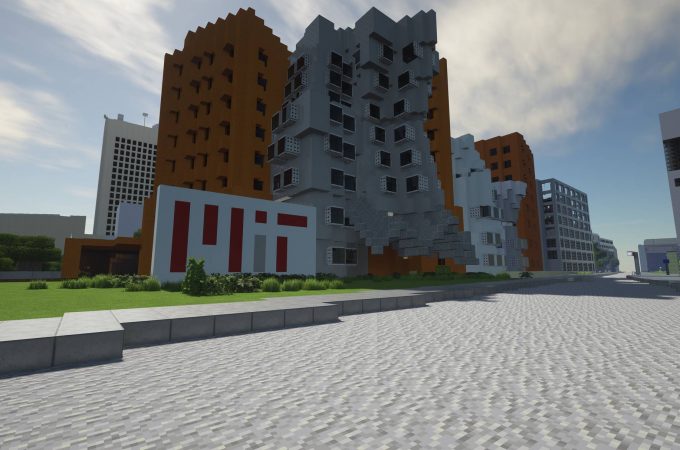 Stata Center do MIT no Minecraft/ imagem de Oren Klopfer