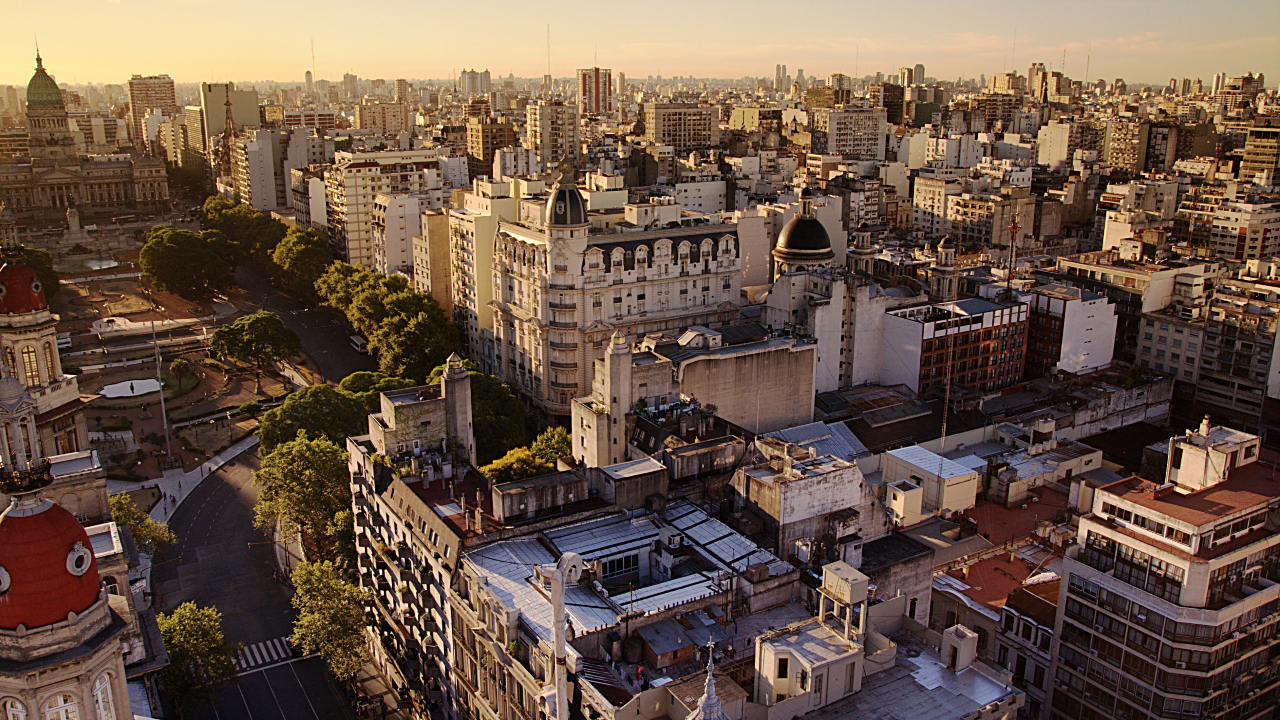 Vista aérea de Buenos Aires - bolsas integrais de doutorado na Argentina