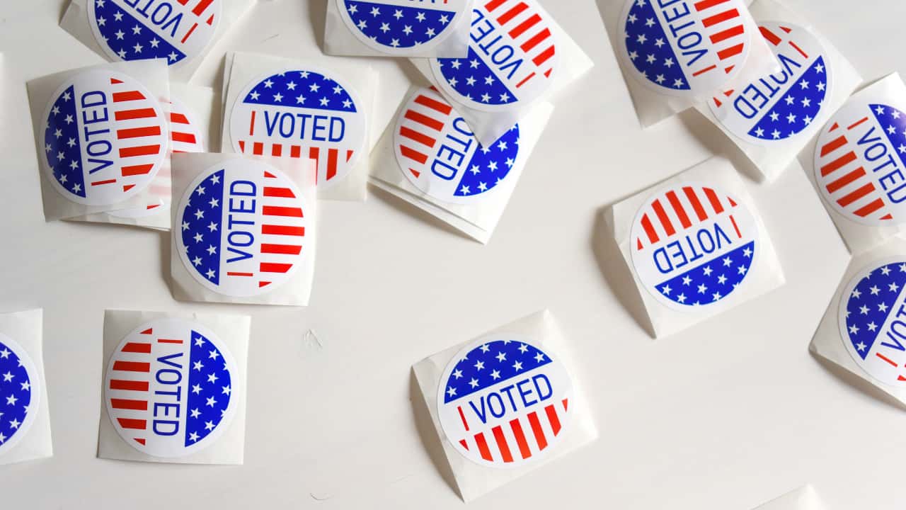 Adesivos de "eu votei" - Eleições dos Estados Unidos
